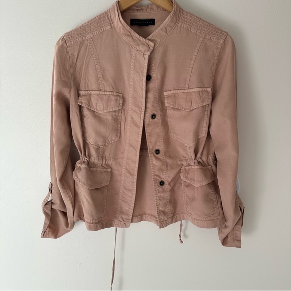 Sanctuary Utility Jacket Womens Small Pink Lightweight Button Front - Picture 3 of 8